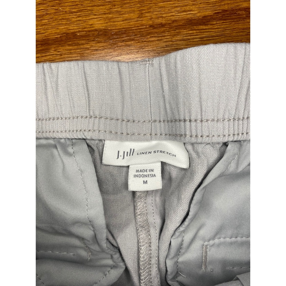 J Jill Linen Stretch Light Gray Pants Size Medium‎ - Picture 6 of 10